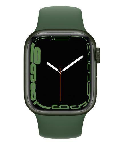 Apple  Watch Series 7 - 32GB - Green-Aluminum-Sport Band-Clover - GPS - 41mm - Green - Aluminum - Clover - Sport Band - Rubber - Excellent