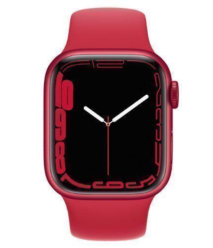 Apple  Watch Series 7 - 32GB - Red-Aluminum-Sport Band-Red - GPS - 41mm - Red - Aluminum - Red - Sport Band - Rubber - Excellent