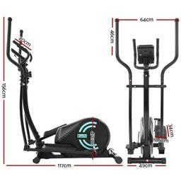 Everfit Elliptical Cross Trainer Exercise Bicycle - Acceptable - Black