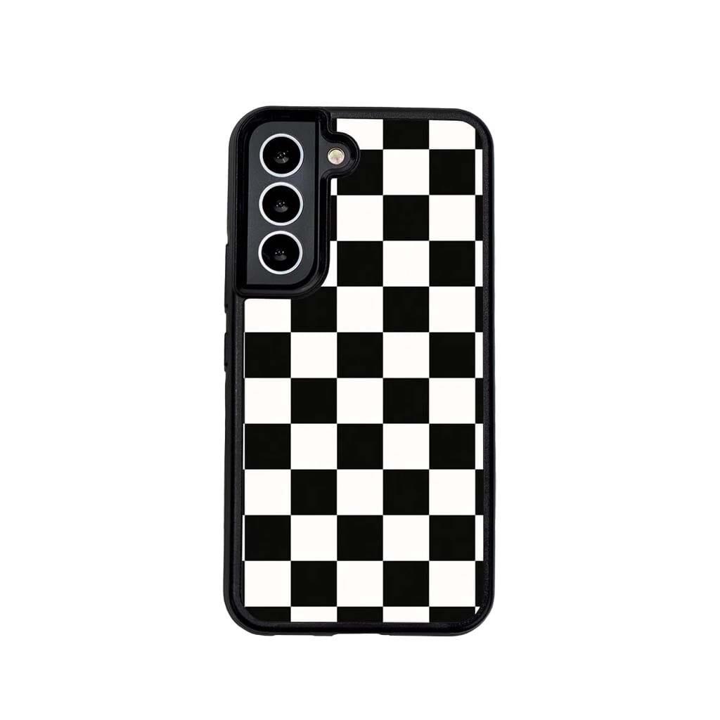 Caseco Black Checkerboard Print Samsung S22 Plus Case