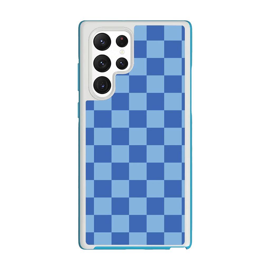 Caseco Blue Checkerboard Print Samsung S22 Ultra Case